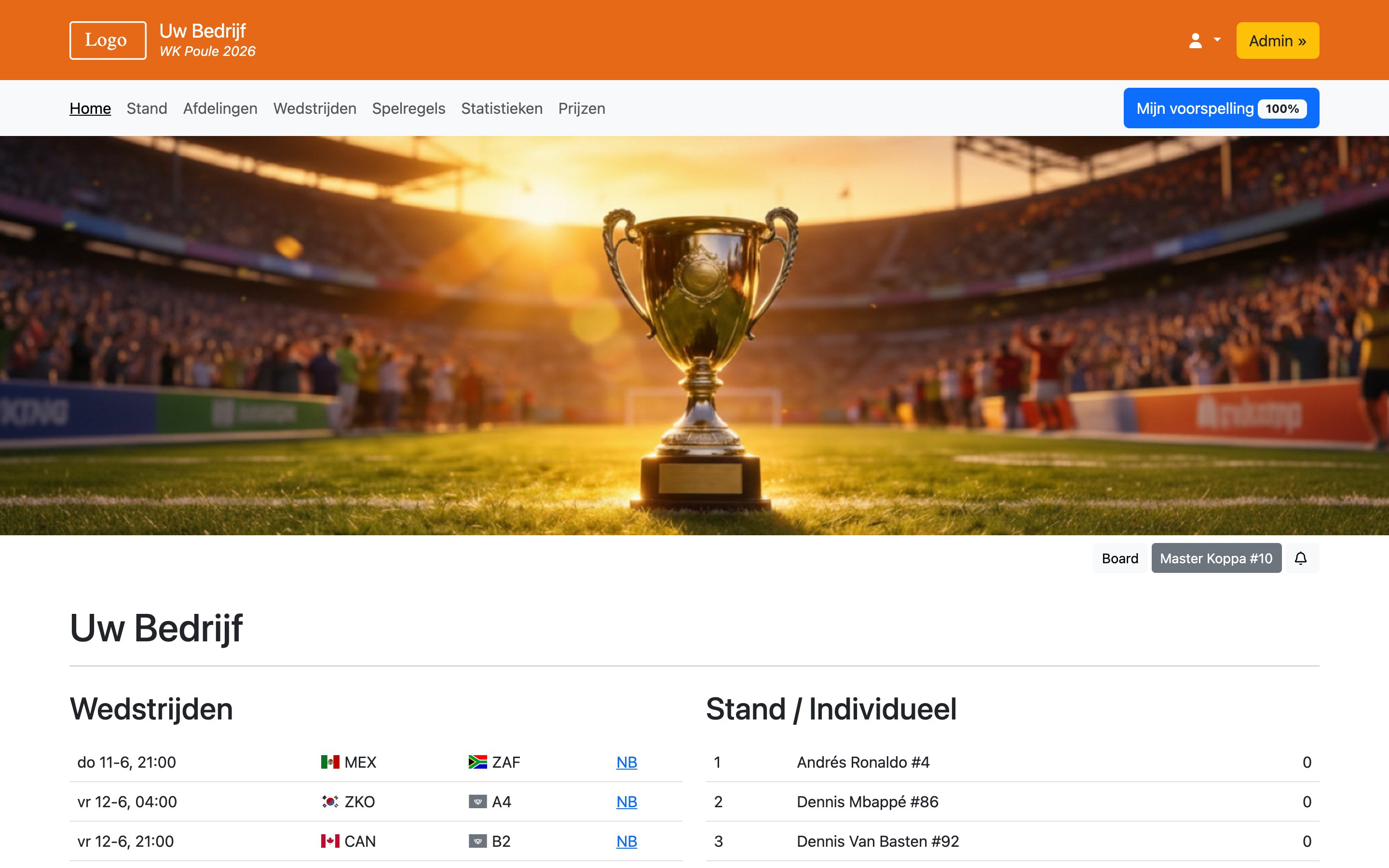 WK Poule 2026 – Home